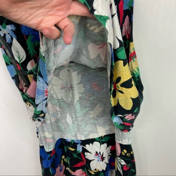 Anthropologie Deletta Florascura V-Neck Layered Blouse‎ Bright Size Large Boho L - Picture 10 of 11